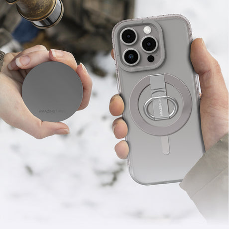 Apple iPhone 16 Pro Max Kılıf M-safe Şarj Özellikli Yüzük Standlı Amazingthing Titan Pro Serisi Kapak
