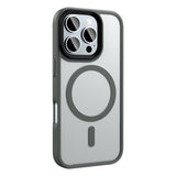 Apple iPhone 16 Pro Max Kılıf Mat Arka Yüzey Wireless Şarj Özellikli Zore Flet M-safe Kapak