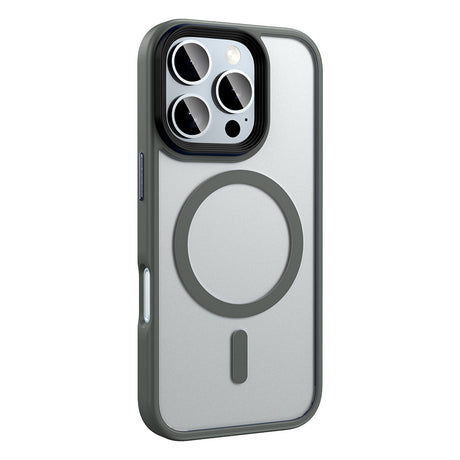 Apple iPhone 16 Pro Max Kılıf Mat Arka Yüzey Wireless Şarj Özellikli Zore Flet M-safe Kapak