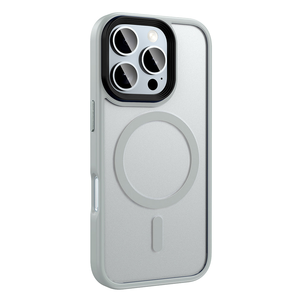 Apple iPhone 16 Pro Max Kılıf Mat Arka Yüzey Wireless Şarj Özellikli Zore Flet M-safe Kapak