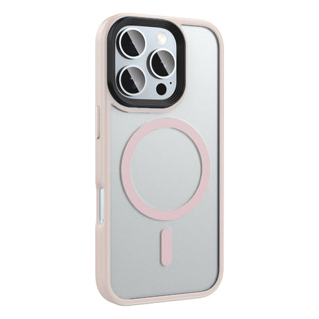 Apple iPhone 16 Pro Max Kılıf Mat Arka Yüzey Wireless Şarj Özellikli Zore Flet M-safe Kapak