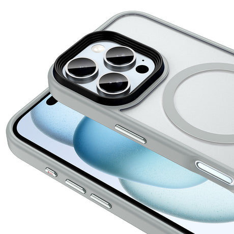 Apple iPhone 16 Pro Max Kılıf Mat Arka Yüzey Wireless Şarj Özellikli Zore Flet M-safe Kapak