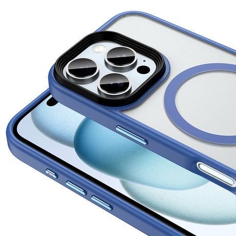 Apple iPhone 16 Pro Max Kılıf Mat Arka Yüzey Wireless Şarj Özellikli Zore Flet M-safe Kapak