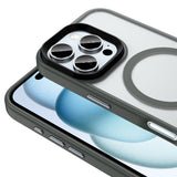 Apple iPhone 16 Pro Max Kılıf Mat Arka Yüzey Wireless Şarj Özellikli Zore Flet M-safe Kapak