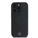 Apple iPhone 16 Pro Max Kılıf Mercedes Benz M-safe Şarj Özellikli Yumuşak Deri Orjinal Lisanslı Kapak