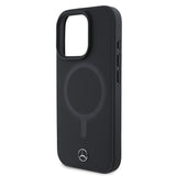 Apple iPhone 16 Pro Max Kılıf Mercedes Benz M-safe Şarj Özellikli Yumuşak Deri Orjinal Lisanslı Kapak