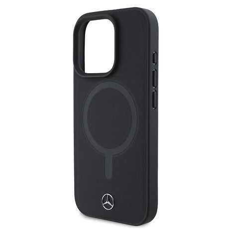 Apple iPhone 16 Pro Max Kılıf Mercedes Benz M-safe Şarj Özellikli Yumuşak Deri Orjinal Lisanslı Kapak