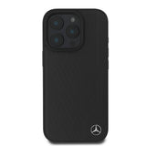 Apple iPhone 16 Pro Max Kılıf Mercedes Benz Orjinal Lisanslı M-safe Şarj Özellikli 3D Metal Logolu Wood Imitation Deri Kapak