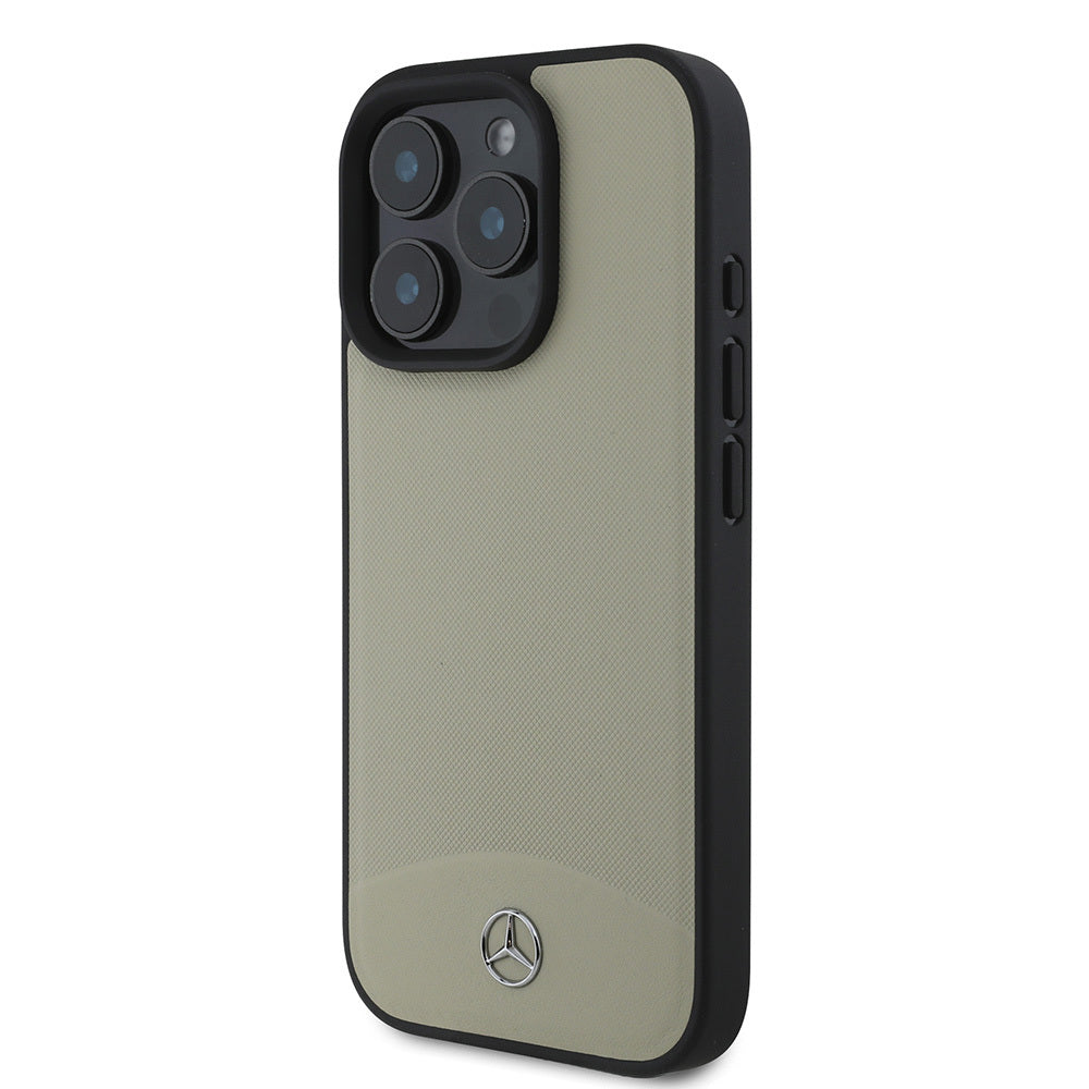 Apple iPhone 16 Pro Max Kılıf Mercedes Benz Orjinal Lisanslı M-safe Şarj Özellikli Dokulu ve Düz Deri Kapak