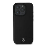 Apple iPhone 16 Pro Max Kılıf Mercedes Benz Orjinal Lisanslı M-safe Şarj Özellikli Dokulu ve Düz Deri Kapak