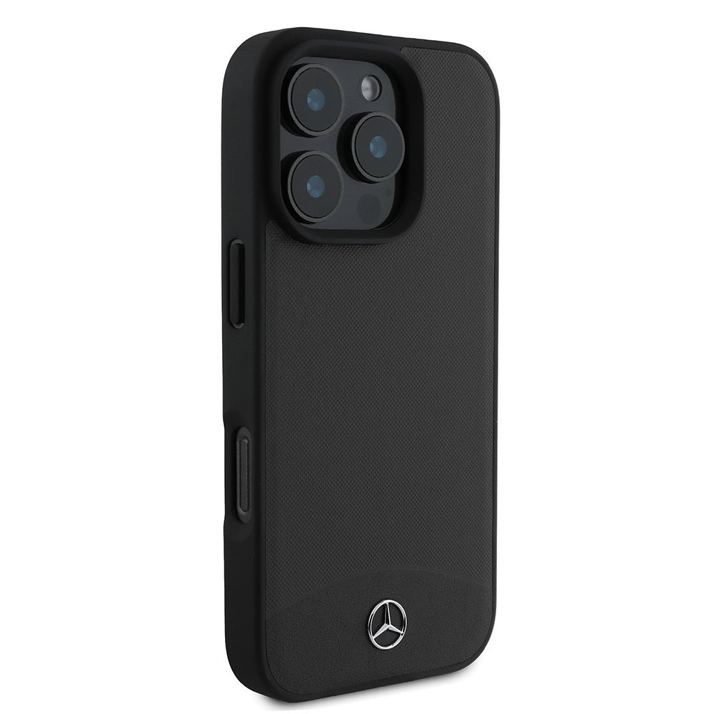 Apple iPhone 16 Pro Max Kılıf Mercedes Benz Orjinal Lisanslı M-safe Şarj Özellikli Dokulu ve Düz Deri Kapak