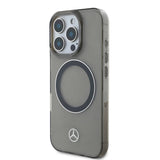 Apple iPhone 16 Pro Max Kılıf Mercedes Benz Orjinal Lisanslı M-safe Şarj Özellikli Saydam Yüzey Silver Ring Kapak