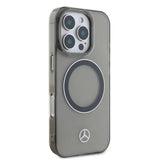 Apple iPhone 16 Pro Max Kılıf Mercedes Benz Orjinal Lisanslı M-safe Şarj Özellikli Saydam Yüzey Silver Ring Kapak