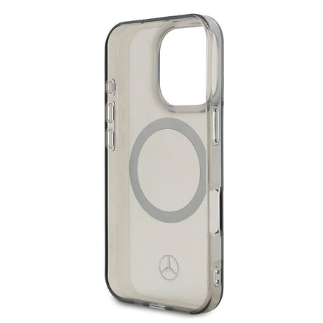 Apple iPhone 16 Pro Max Kılıf Mercedes Benz Orjinal Lisanslı M-safe Şarj Özellikli Saydam Yüzey Silver Ring Kapak