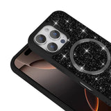 Apple iPhone 16 Pro Max Kılıf Pırlanta Tasarımlı M-safe Şarj Özellikli Zore Mozaik Silikon Kapak