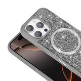 Apple iPhone 16 Pro Max Kılıf Pırlanta Tasarımlı M-safe Şarj Özellikli Zore Mozaik Silikon Kapak