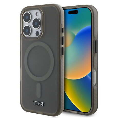 Apple iPhone 16 Pro Max Kılıf TUMI Orjinal Lisanslı M-safe Şarj Özellikli Airbagli Buzlu Transparan Kapak