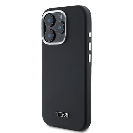 Apple iPhone 16 Pro Max Kılıf TUMI Orjinal Lisanslı M-safe Şarj Özellikli Metal Yazı Logolu PU Deri Kapak