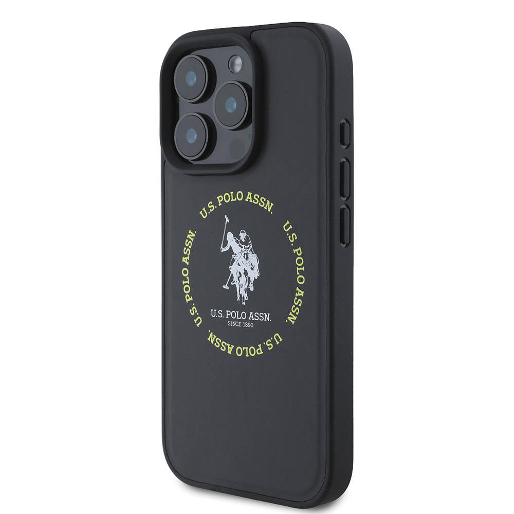 Apple iPhone 16 Pro Max Kılıf U.S. Polo Assn. Orjinal Lisanslı M-safe Şarj Özellikli Circle ve Double Horse Logolu Deri Kapak
