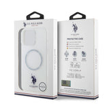 Apple iPhone 16 Pro Max Kılıf U.S. Polo Assn. Orjinal Lisanslı M-safe Şarj Özellikli IML Double Horse Logolu Ring Kapak