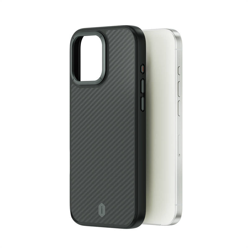 Apple iPhone 16 Pro Max Kılıf Wiwu DCC-205 M-safe Şarj Özellikli Aramid Fiber Tasarım Kevlar Kapak
