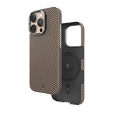 Apple iPhone 16 Pro Max Kılıf Wiwu DCC-208 M-safe Şarj Özellikli Kamera Standlı Aramid Fiber Tasarım Kevlar Kapak