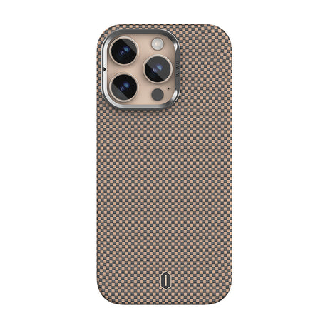 Apple iPhone 16 Pro Max Kılıf Wiwu DCC-208 M-safe Şarj Özellikli Kamera Standlı Aramid Fiber Tasarım Kevlar Kapak