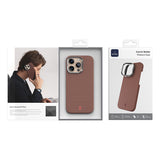 Apple iPhone 16 Pro Max Kılıf Wiwu DCC-208 M-safe Şarj Özellikli Kamera Standlı Aramid Fiber Tasarım Kevlar Kapak