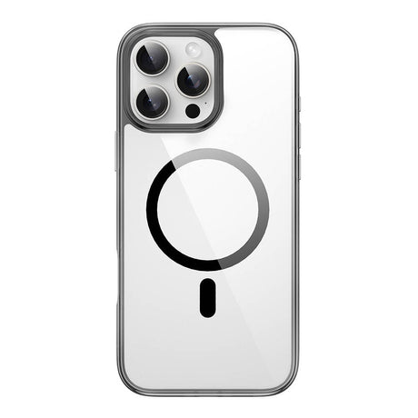 Apple iPhone 16 Pro Max Kılıf Wiwu MCC-101 iShield Pro Serisi M-safe Şarj Özellikli Crystal Sert PC Kapak