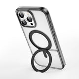 Apple iPhone 16 Pro Max Kılıf Wiwu MCC-201 iShield Ultra Serisi M-safe Şarj Özellikli Standlı Crystal Sert PC Kapak