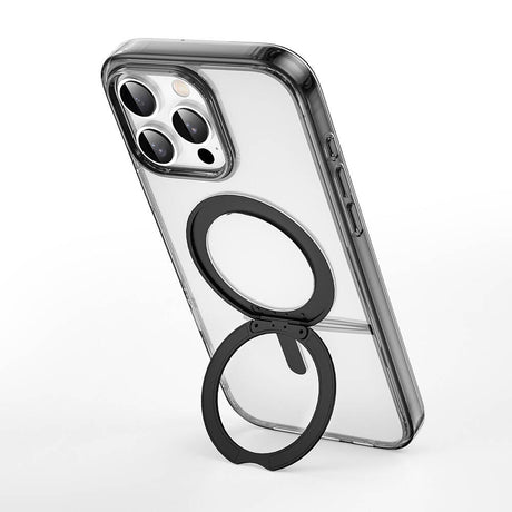 Apple iPhone 16 Pro Max Kılıf Wiwu MCC-201 iShield Ultra Serisi M-safe Şarj Özellikli Standlı Crystal Sert PC Kapak