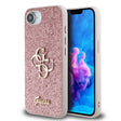 Apple iPhone 16E Kılıf Guess Orjinal Lisanslı 4G Büyük Metal Logolu Glitter Kapak