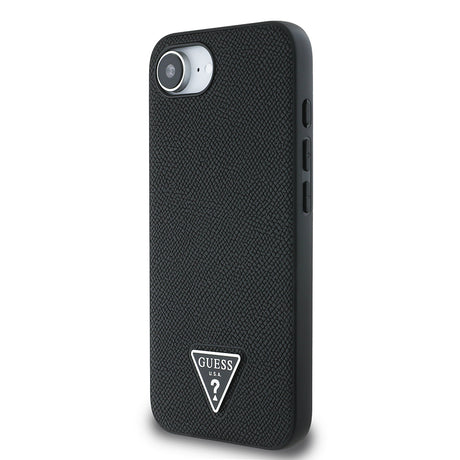 Apple iPhone 16E Kılıf Guess Orjinal Lisanslı M-safe Şarj Özellikli Grained Triangle Kapak