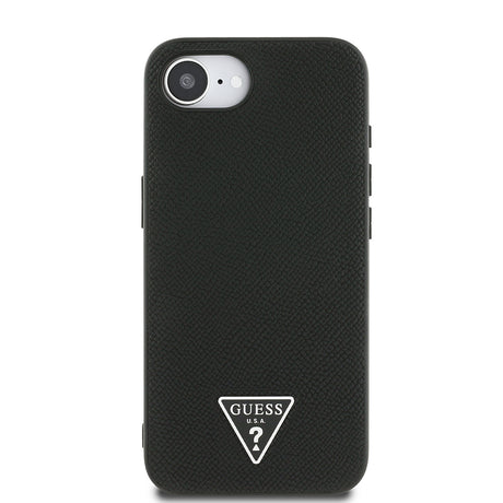 Apple iPhone 16E Kılıf Guess Orjinal Lisanslı M-safe Şarj Özellikli Grained Triangle Kapak