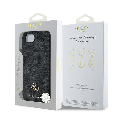 Apple iPhone 16E Kılıf Guess Orjinal Lisanslı M-safe Şarj Özellikli Small 4G Classic Kapak