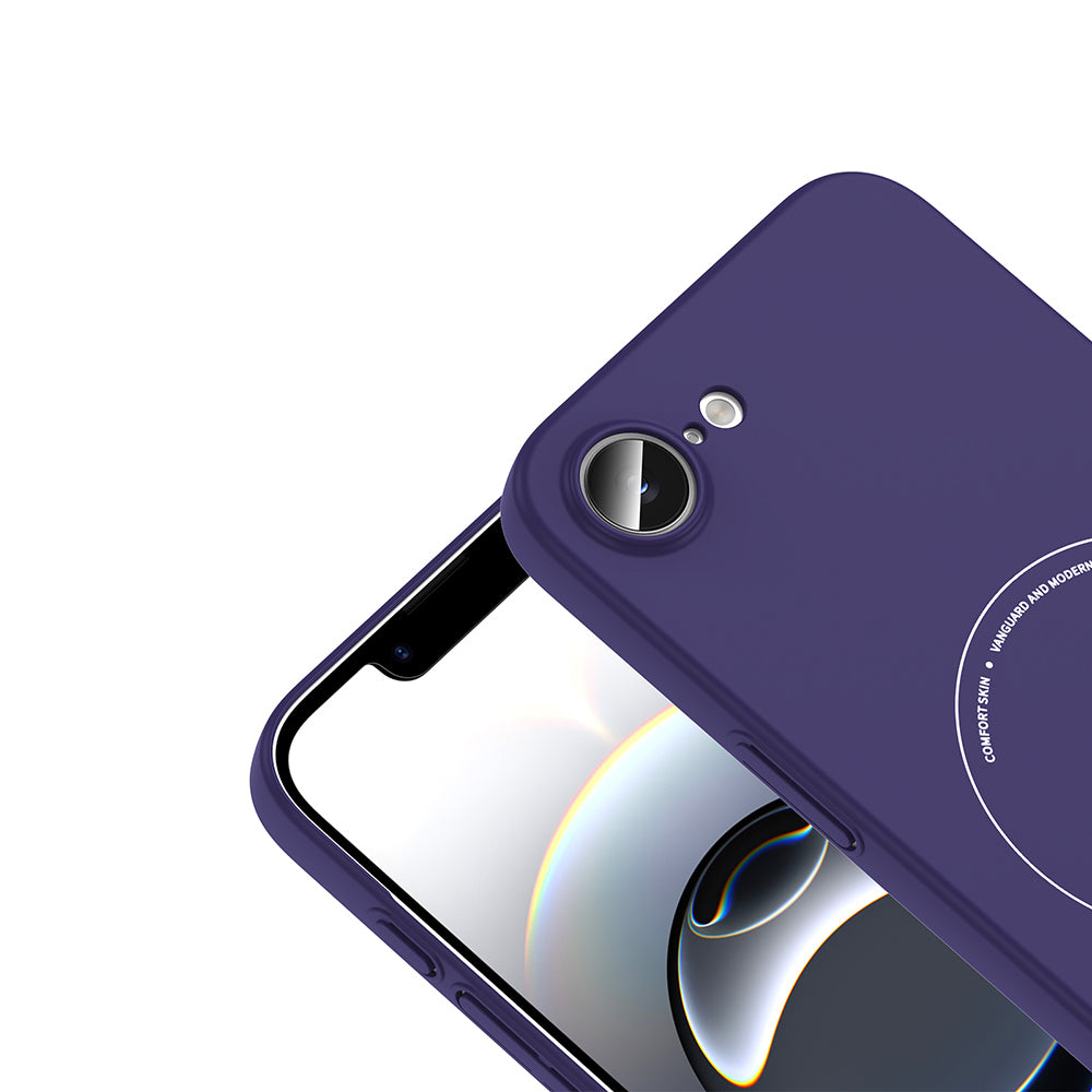 Apple iPhone 16E Kılıf M-Safe Şarj Özellikli Kamera Korumalı Zore Elio Sert PC Kapak
