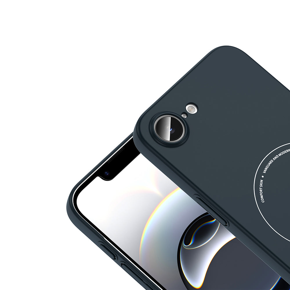 Apple iPhone 16E Kılıf M-Safe Şarj Özellikli Kamera Korumalı Zore Elio Sert PC Kapak