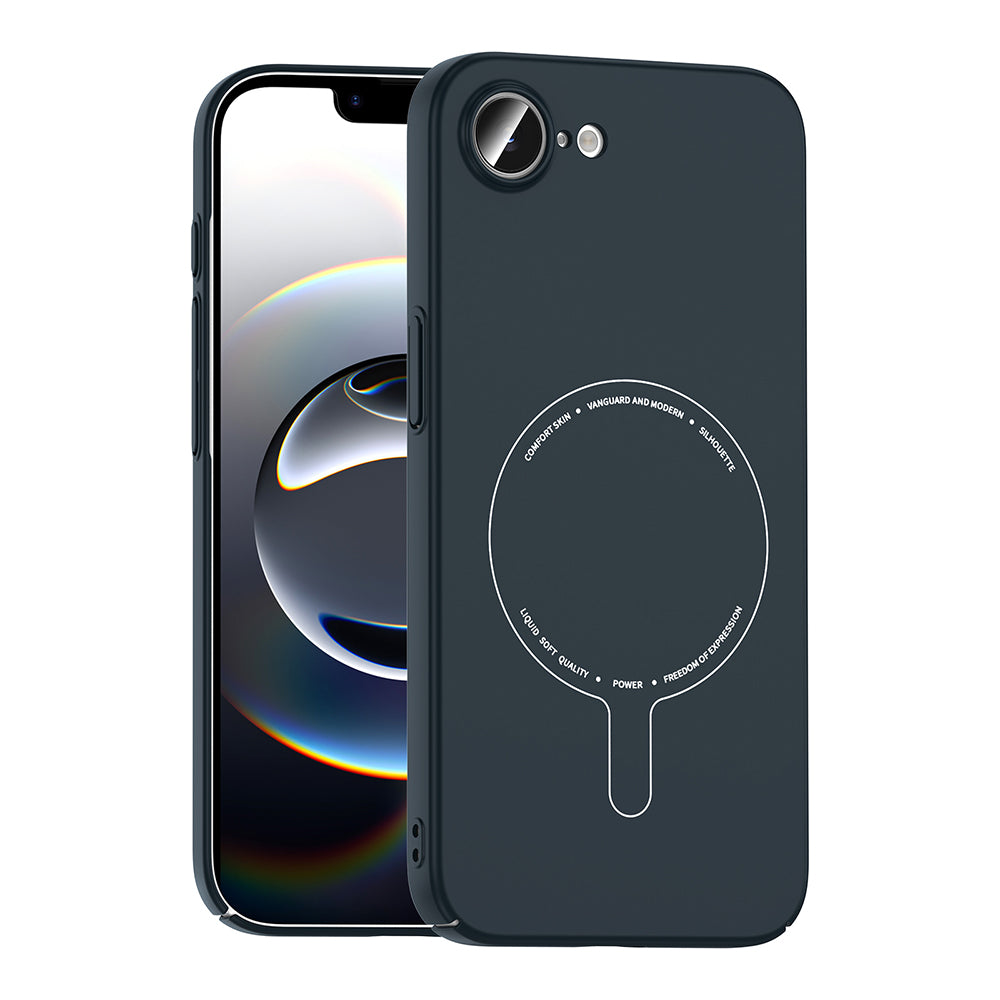 Apple iPhone 16E Kılıf M-Safe Şarj Özellikli Kamera Korumalı Zore Elio Sert PC Kapak