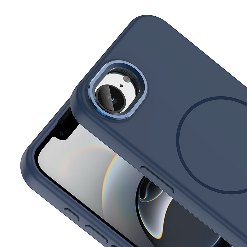 Apple iPhone 16E Kılıf M-Safe Şarj Özellikli Metal Kamera Çerçeveli Zore Edi Silikon Kapak