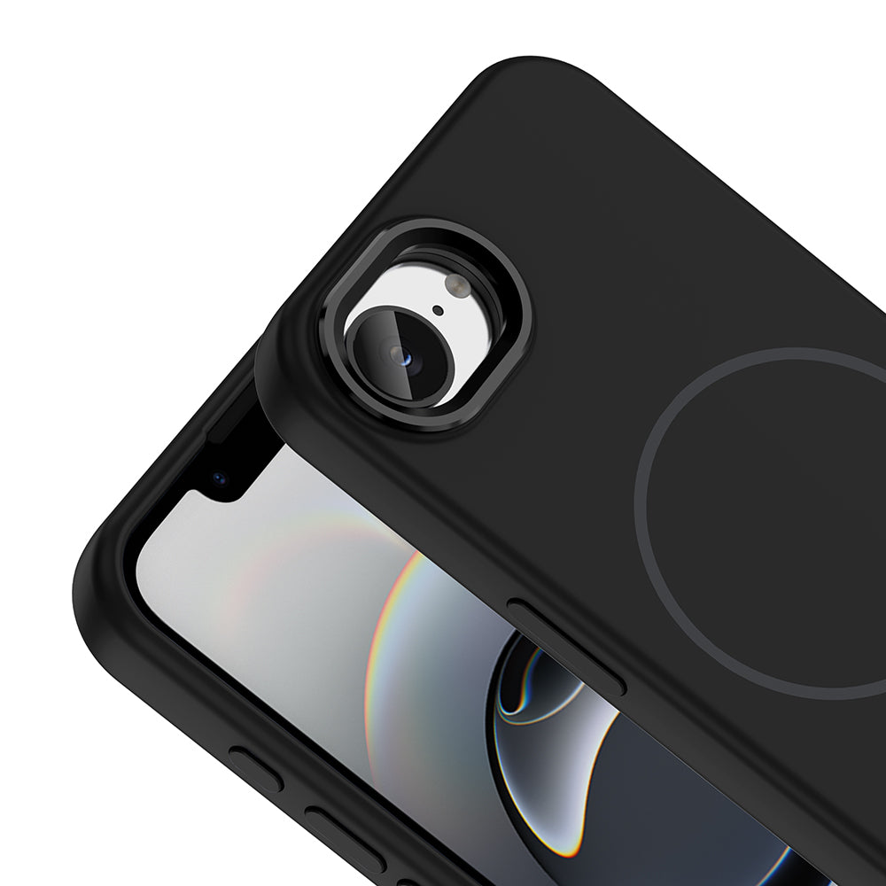 Apple iPhone 16E Kılıf M-Safe Şarj Özellikli Metal Kamera Çerçeveli Zore Edi Silikon Kapak