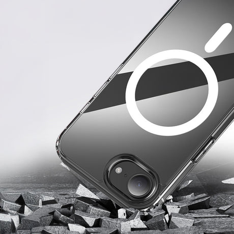 Apple iPhone 16E Kılıf M-safe Şarj Özellikli Şeffaf Sert PC Zore Embos Kapak
