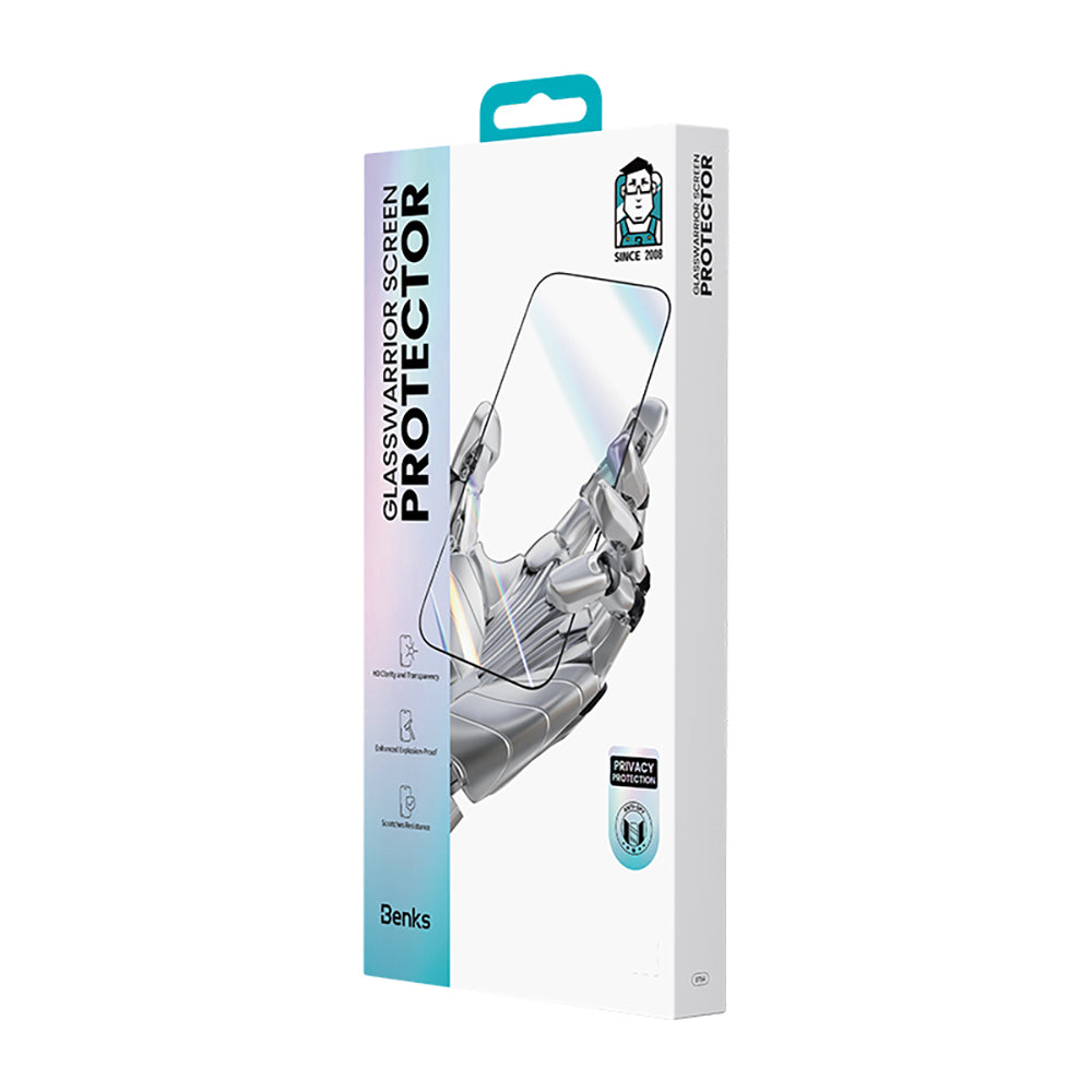 Apple iPhone 17 Air Benks Glass Warrior Privacy HD Cam Ekran Koruyucu + Kolay Uygulama Aparatlı