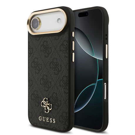 Apple iPhone 17 Air Guess Orjinal Lisanslı 4G ve Yazı Logolu Kılıf + Ekran Koruyucu + Lens Koruyucu 3in1 Aksesuar Seti