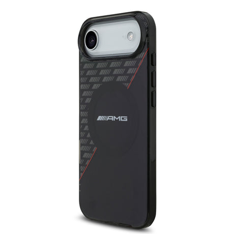 Apple iPhone 17 Air Kılıf AMG Orjinal Lisanslı M-safe Şarj Özellikli Çift Katmanlı Kırmızı Çapraz Çizgili Kapak