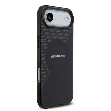 Apple iPhone 17 Air Kılıf AMG Orjinal Lisanslı M-safe Şarj Özellikli Çift Katmanlı Kırmızı Çapraz Çizgili Kapak