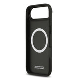Apple iPhone 17 Air Kılıf BMW Orjinal Lisanslı M-safe Şarj Özellikli Deri Arka Yüzey Metal Logolu Delikli Şerit Tasarımlı Kapak