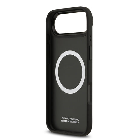 Apple iPhone 17 Air Kılıf BMW Orjinal Lisanslı M-safe Şarj Özellikli Deri Arka Yüzey Metal Logolu Delikli Şerit Tasarımlı Kapak