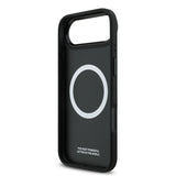 Apple iPhone 17 Air Kılıf BMW Orjinal Lisanslı M-safe Şarj Özellikli Deri Arka Yüzey Metal Logolu Delikli Şerit Tasarımlı Kapak