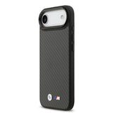 Apple iPhone 17 Air Kılıf BMW Orjinal Lisanslı M-safe Şarj Özellikli Karbon Fiber Metal Logolu Kevlar Kapak