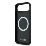 Apple iPhone 17 Air Kılıf BMW Orjinal Lisanslı M-safe Şarj Özellikli M Logolu Üç Şeritli Delikli Deri Kapak